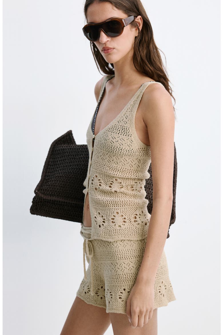 Crochet Shorts, Alternate, color, SAND