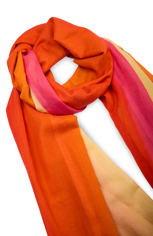 Saachi Summer Gradient Scarf In Orange