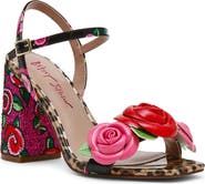 Betsey Johnson Barett Rose Block Heel Sandal