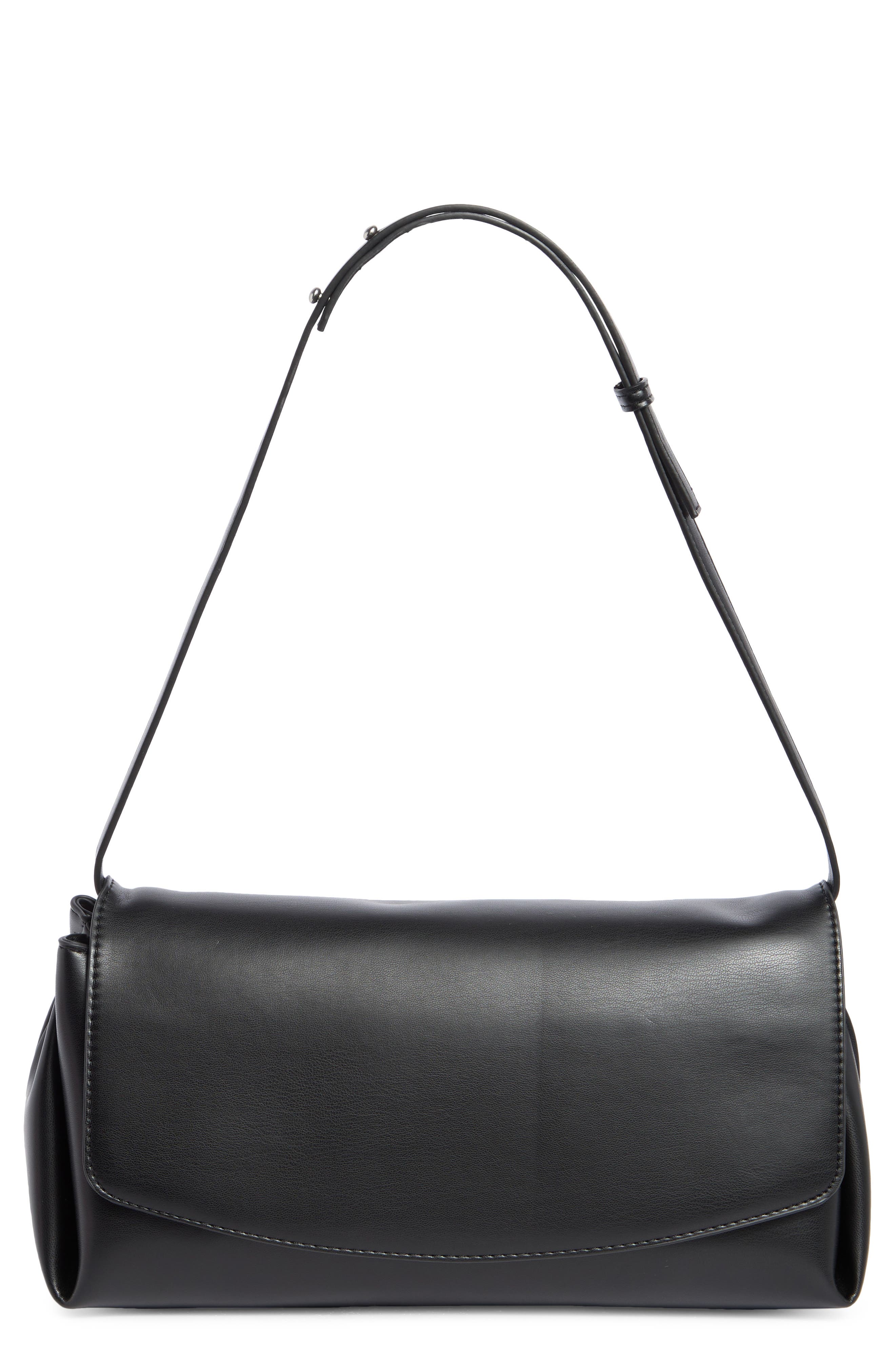 BCBG Draped Shoulder Bag, Main, color, Black