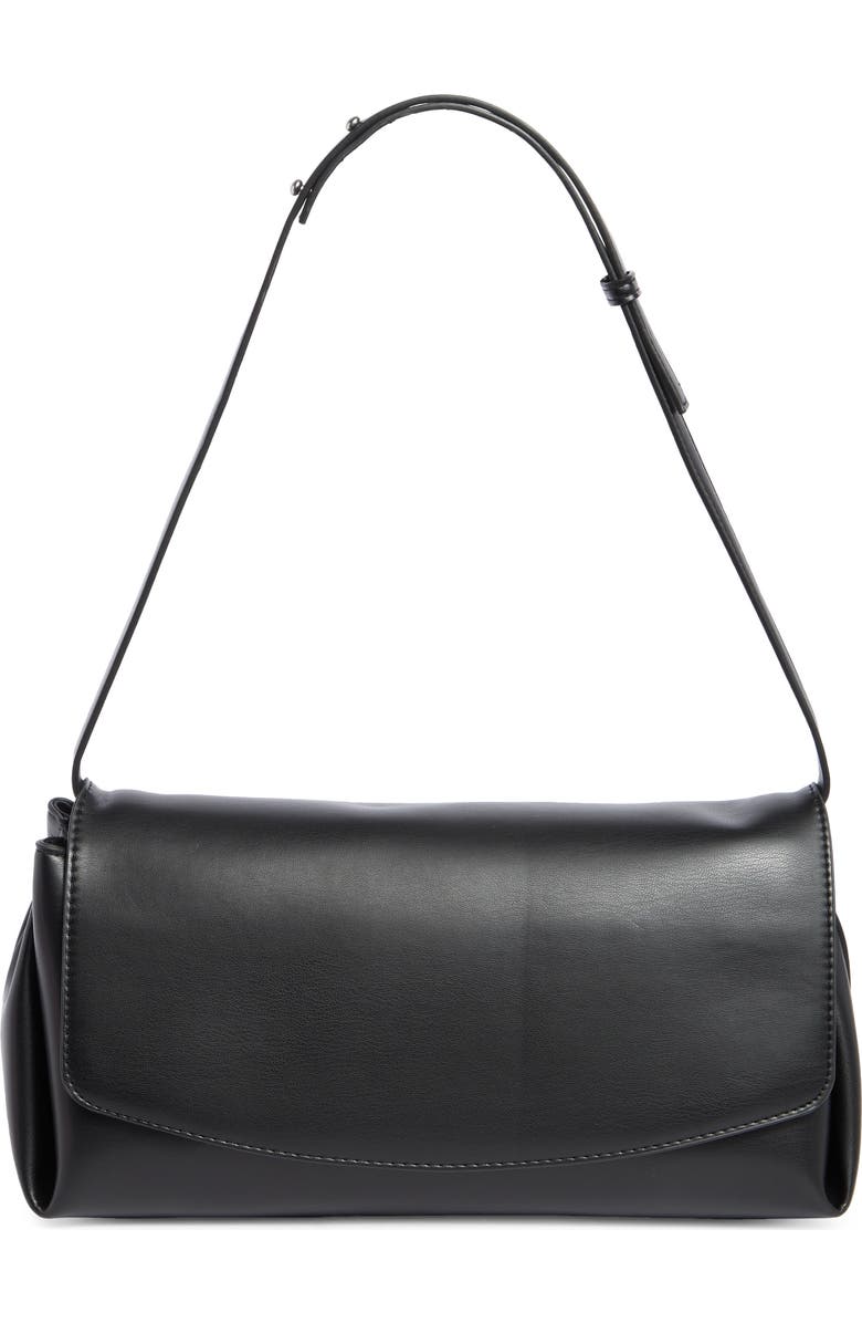 BCBG Draped Shoulder Bag, Main, color, Black