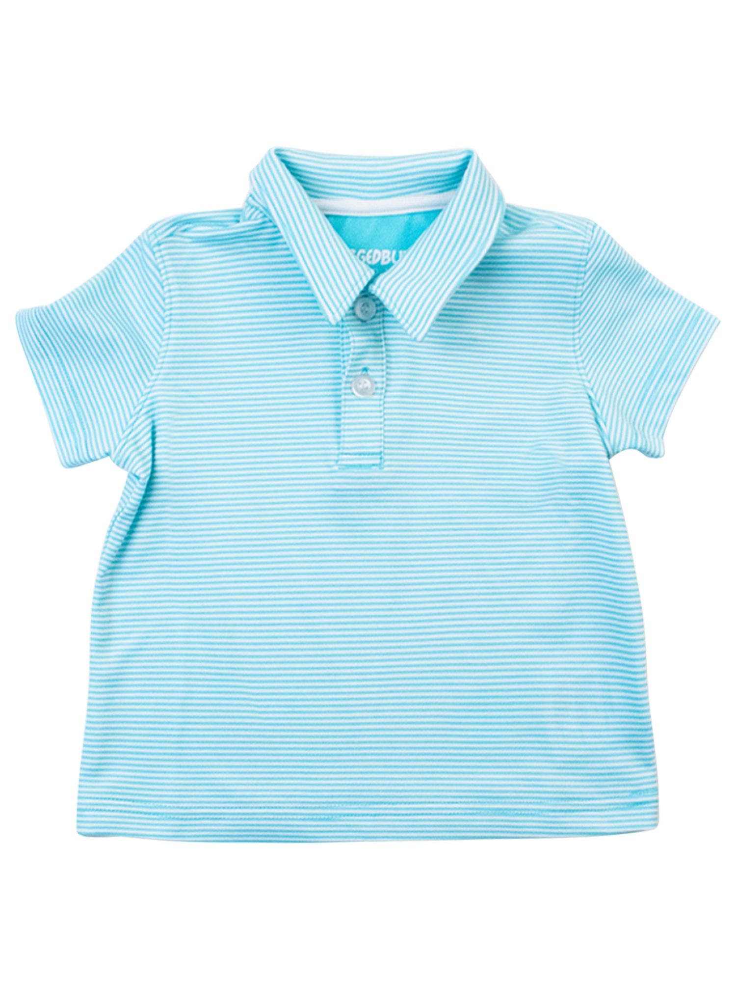 Bright Aqua Micro Stripe