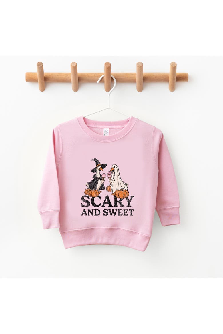 Scary and Sweet Geese Toddler Graphic Sweatshirt, Alternate, color, Pink
