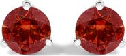 Haus of Brilliance 14K White Gold 3/4 Cttw Red Lab-Grown Diamond Stud Earrings