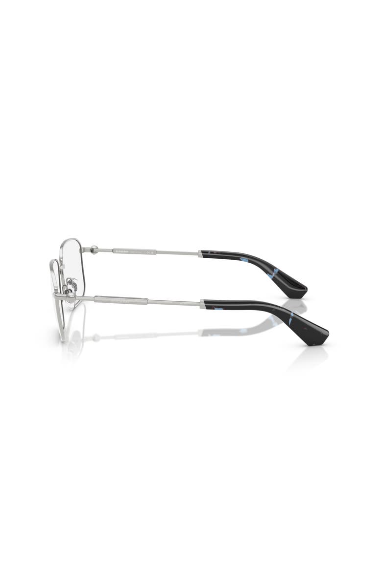 Burberry 56mm Rectangle optical glasses, Alternate, color, Silver