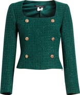 French Connection Shante Shimmer Tweed Top