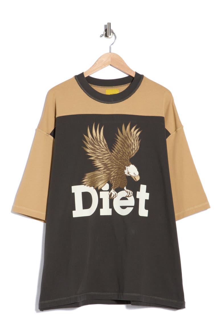 Eagle Yoke T-Shirt, Main, color, TAN/ VINTAGE BLACK