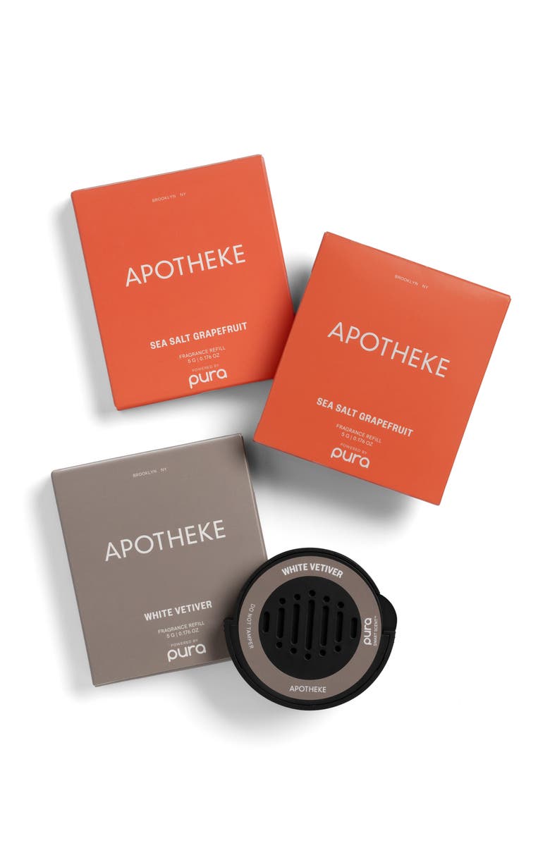 PURA x APOTHEKE Car Fragrance Diffuser & Refill Set, Main, color,