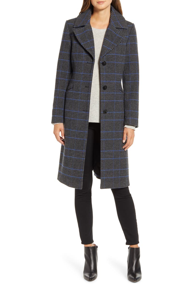 Kenneth Cole New York Plaid Coat, Main, color,