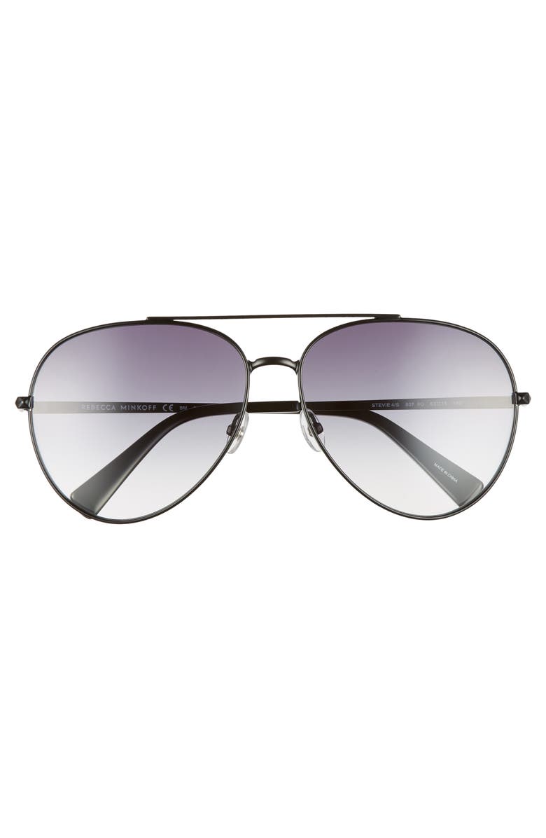 Rebecca Minkoff Stevie 63mm Oversize Gradient Aviator Sunglasses, Alternate, color,