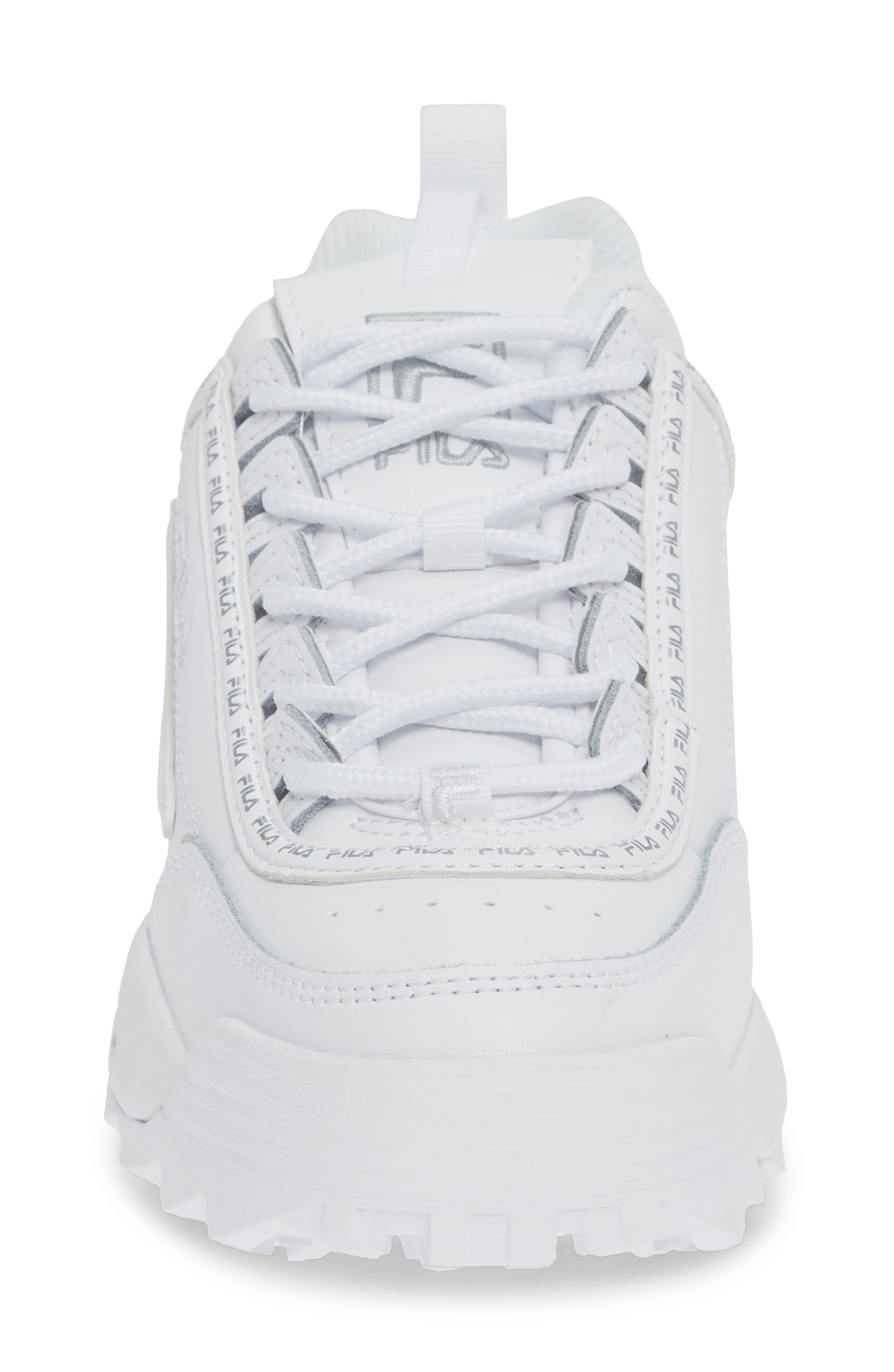 Disruptor II Premium Sneaker, Alternate, color, WHITE/ SILVER/ WHITE
