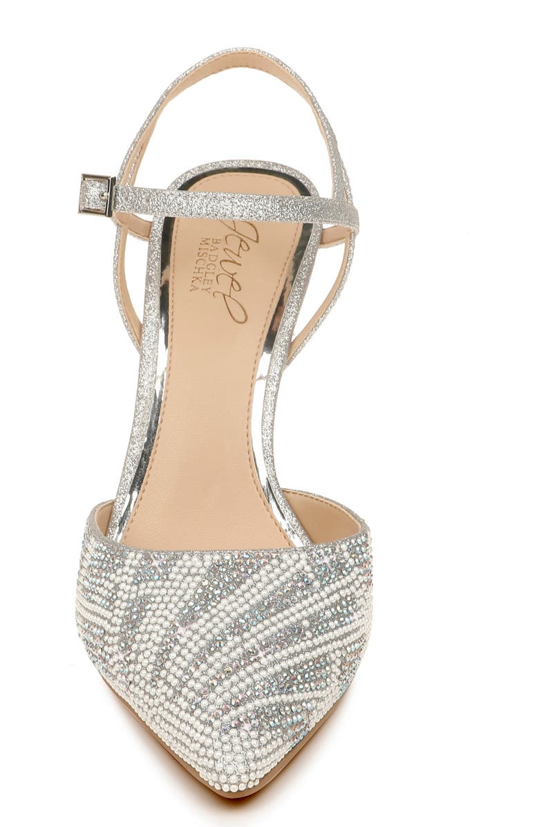 Jewel Badgley Mischka Fedora Crystal Embellished Pointed Toe Pump, Alternate, color,