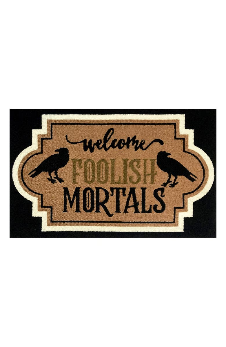 R16 HOME Foolish Mortals Doormat, Main, color,