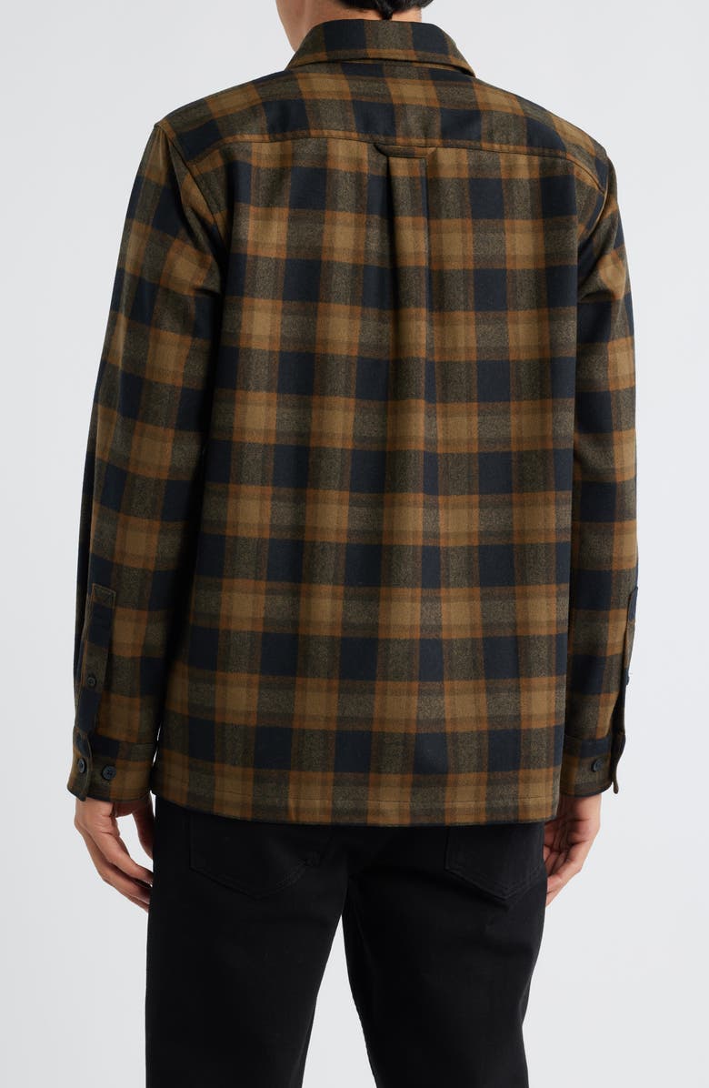 Pendleton Umatilla Wool Button-Up Work Shirt, Alternate, color, Olive/ Black Check