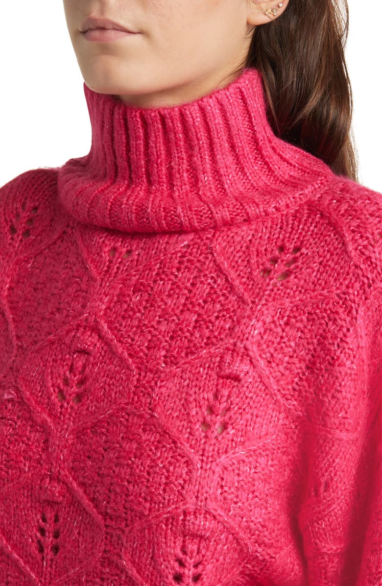 ASOS DESIGN Cable Stitch Turtleneck Sweater, Alternate, color, 