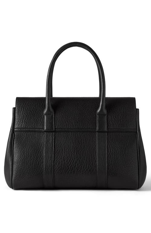 Mulberry Bayswater Tonal Natural Grain Leather Satchel In Black