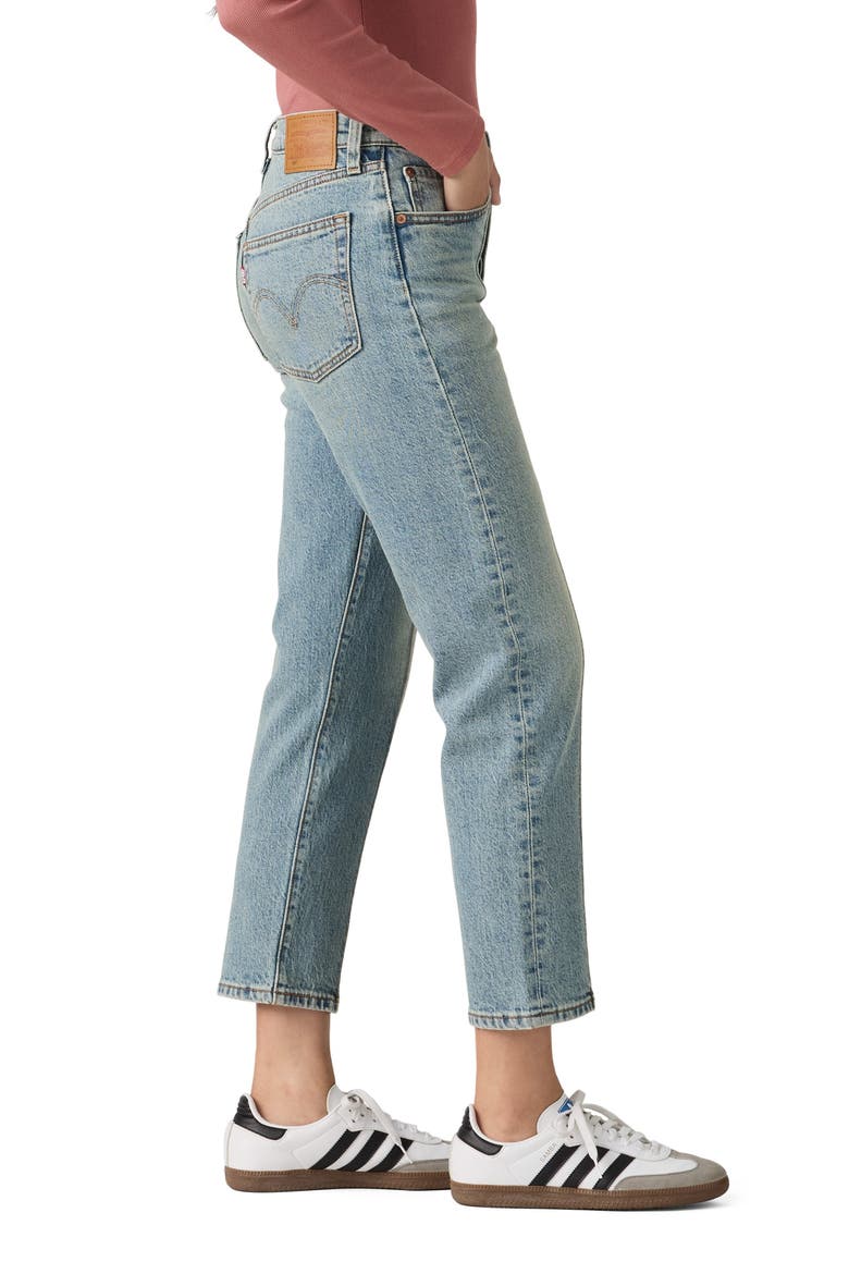 501® High Waist Crop Straight Leg Jeans, Alternate, color, WHAT NOW