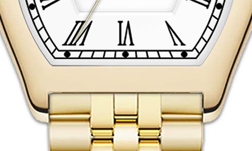 Alfred Sung Heritage Tonneau Bracelet Strap Watch, 22mm X 32mm In Gold