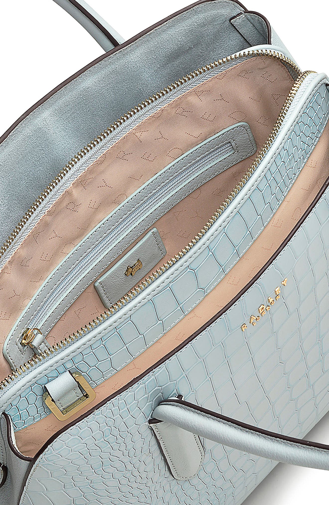 Radley Liverpool Street 2.0 Medium Croc Embossed Crossbody Bag, Alternate, color, 