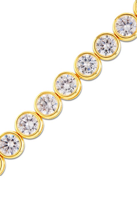 Helene Bezel Cubic Zirconia Tennis Bracelet
