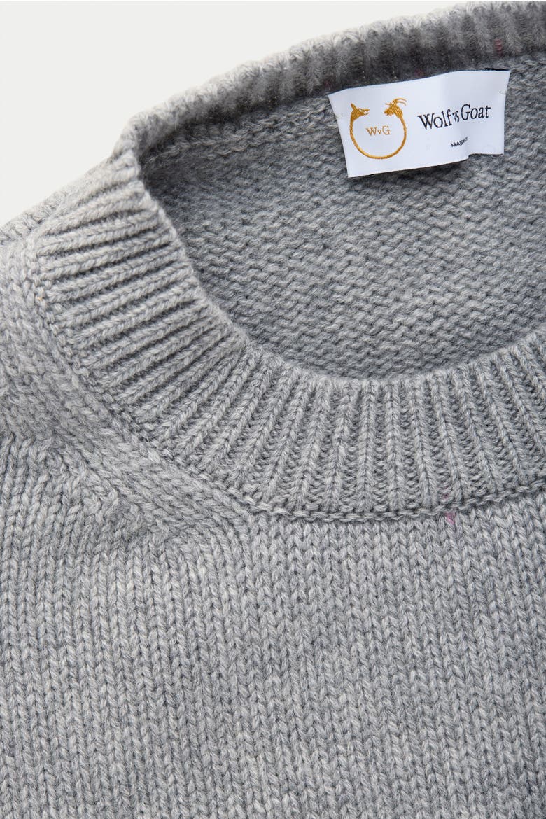 Cashmere Crewneck Sweater, Alternate, color, Grigio Medio
