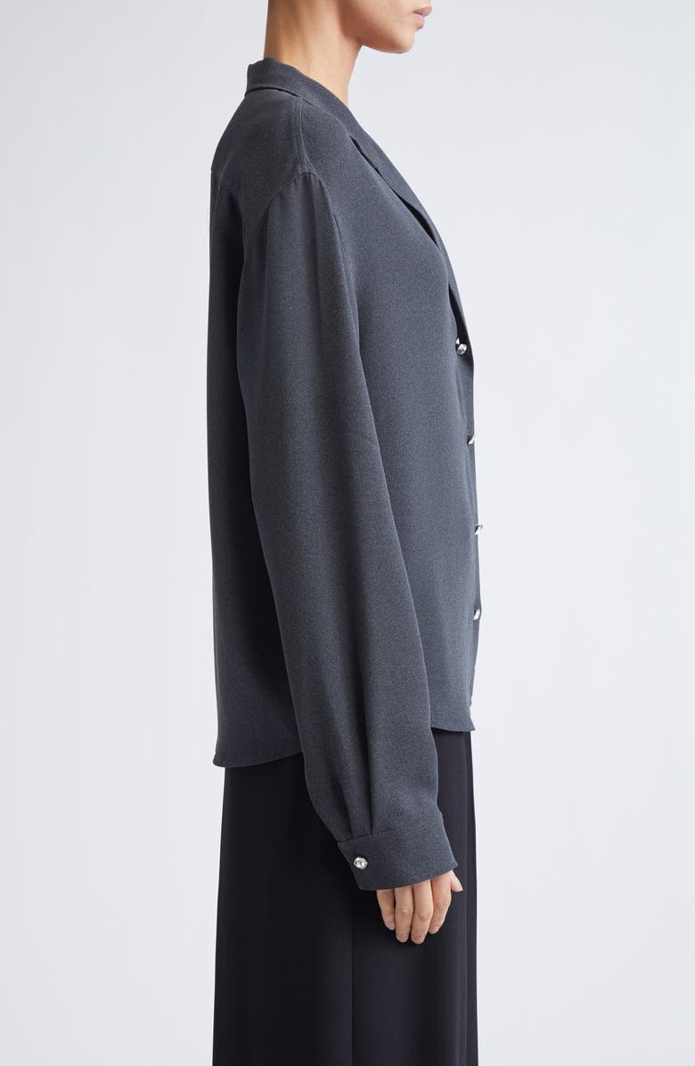 ST. JOHN Heathered Crepe Shirt, Alternate, color, 