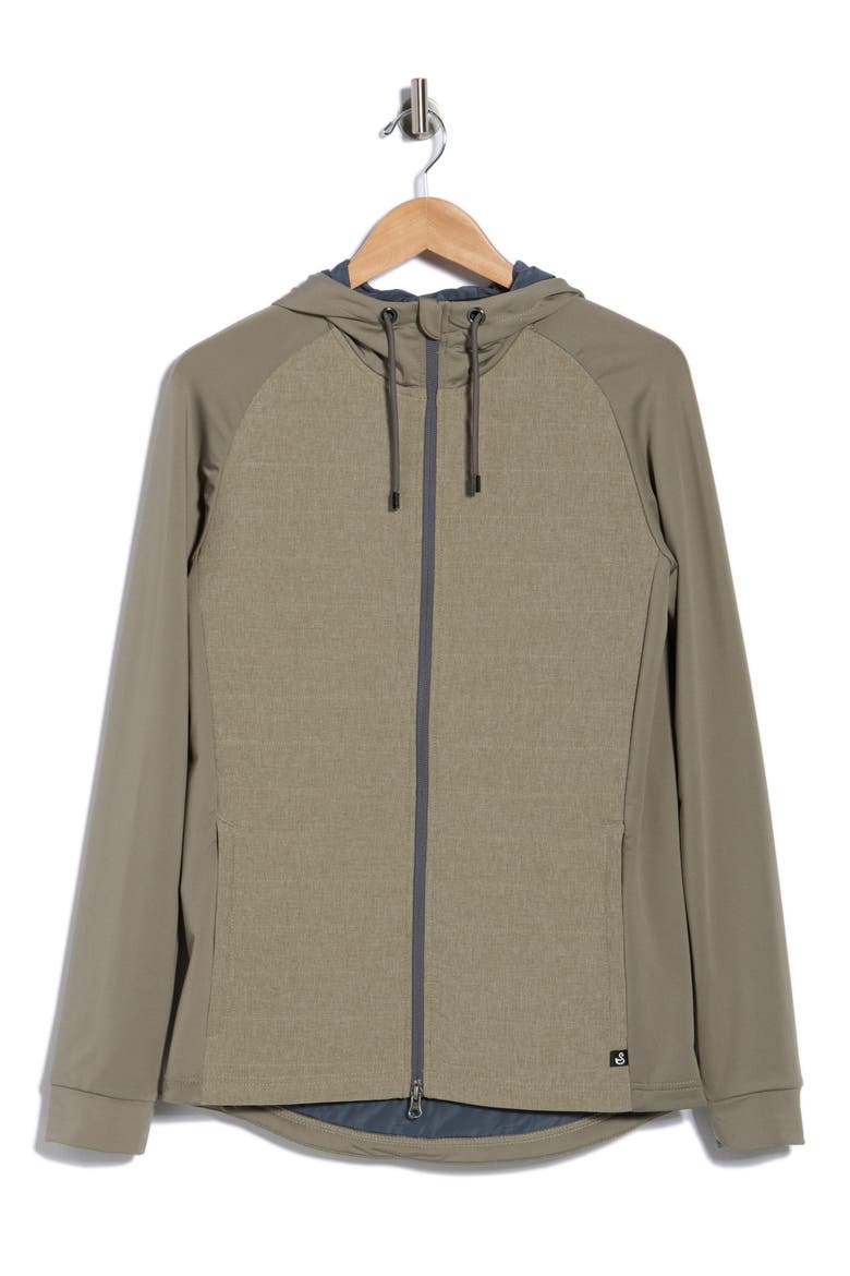 Coleman Textured Water Resistant Hoodie, Main, color, OLIVE