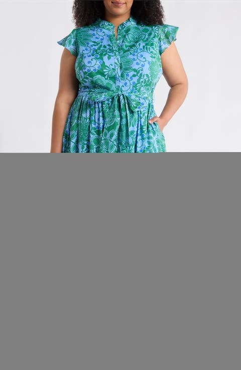 Tressa Floral Print Maxi Dress (Plus)