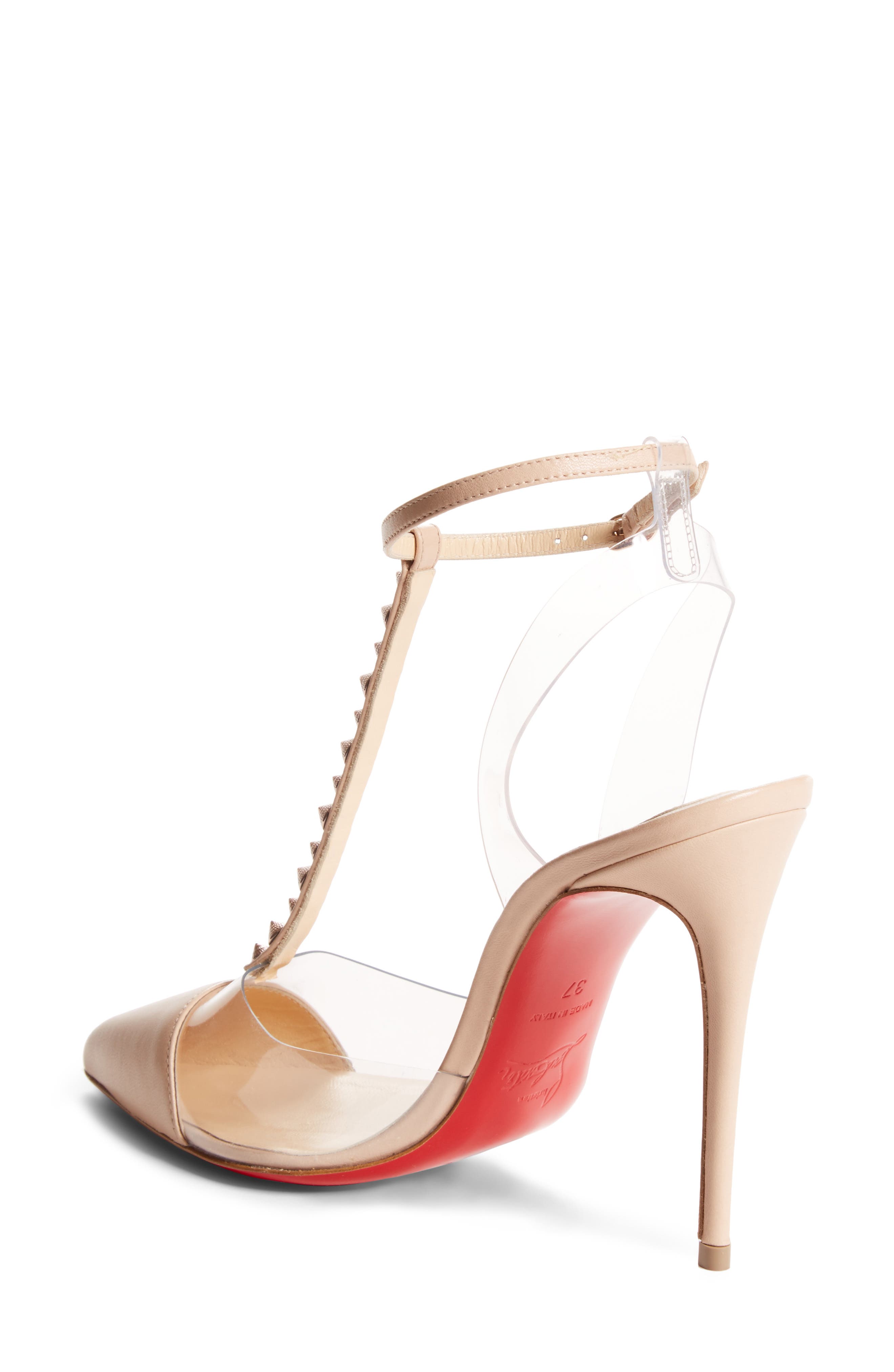 Nosy Spikes PVC Pump, Alternate, color, NUDE