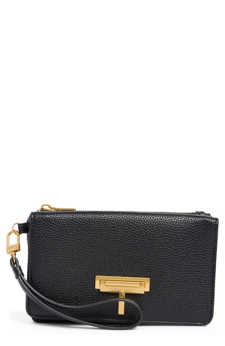 T Tahari Sicily Wristlet Bifold Wallet, Main, color, Black