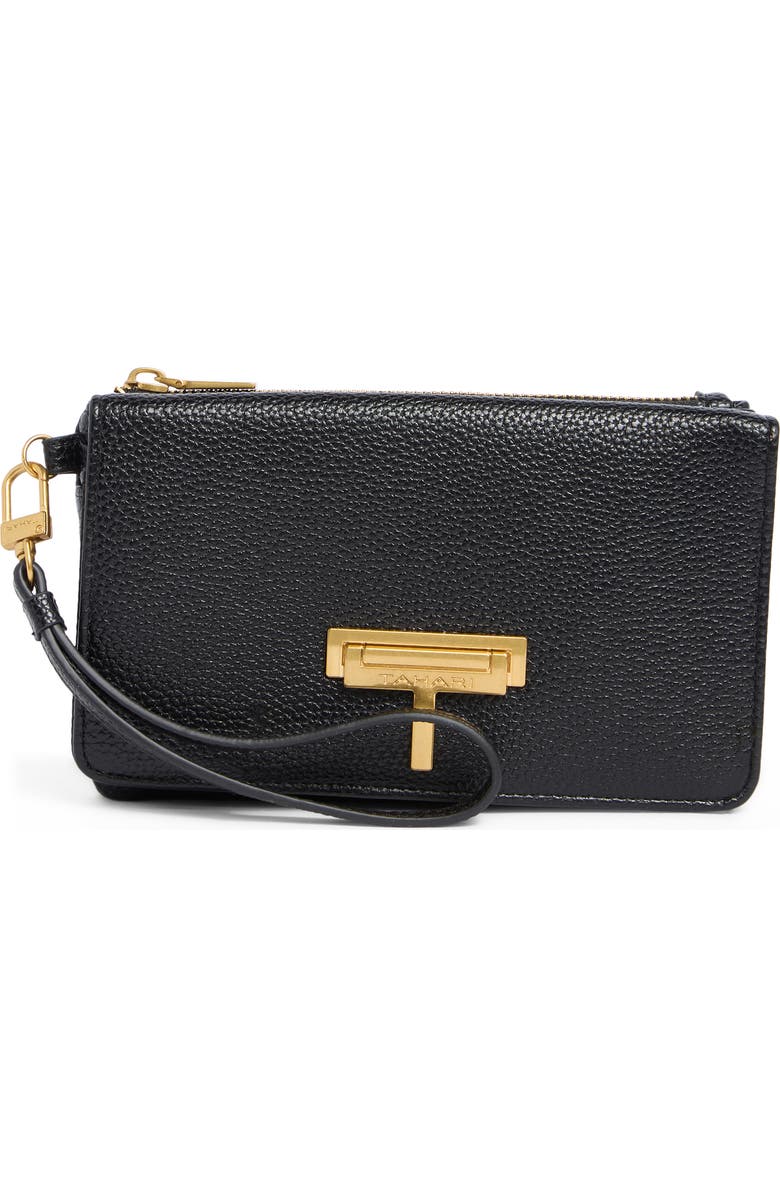 T Tahari Sicily Wristlet Bifold Wallet, Main, color, Black