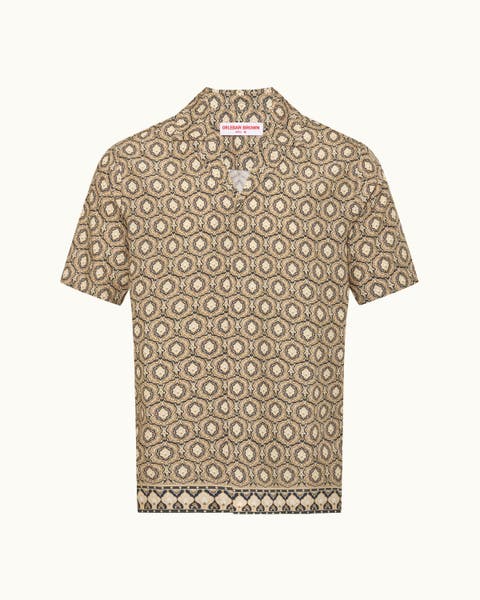 Maitan Relaxed Fit Passetto Print Shirt