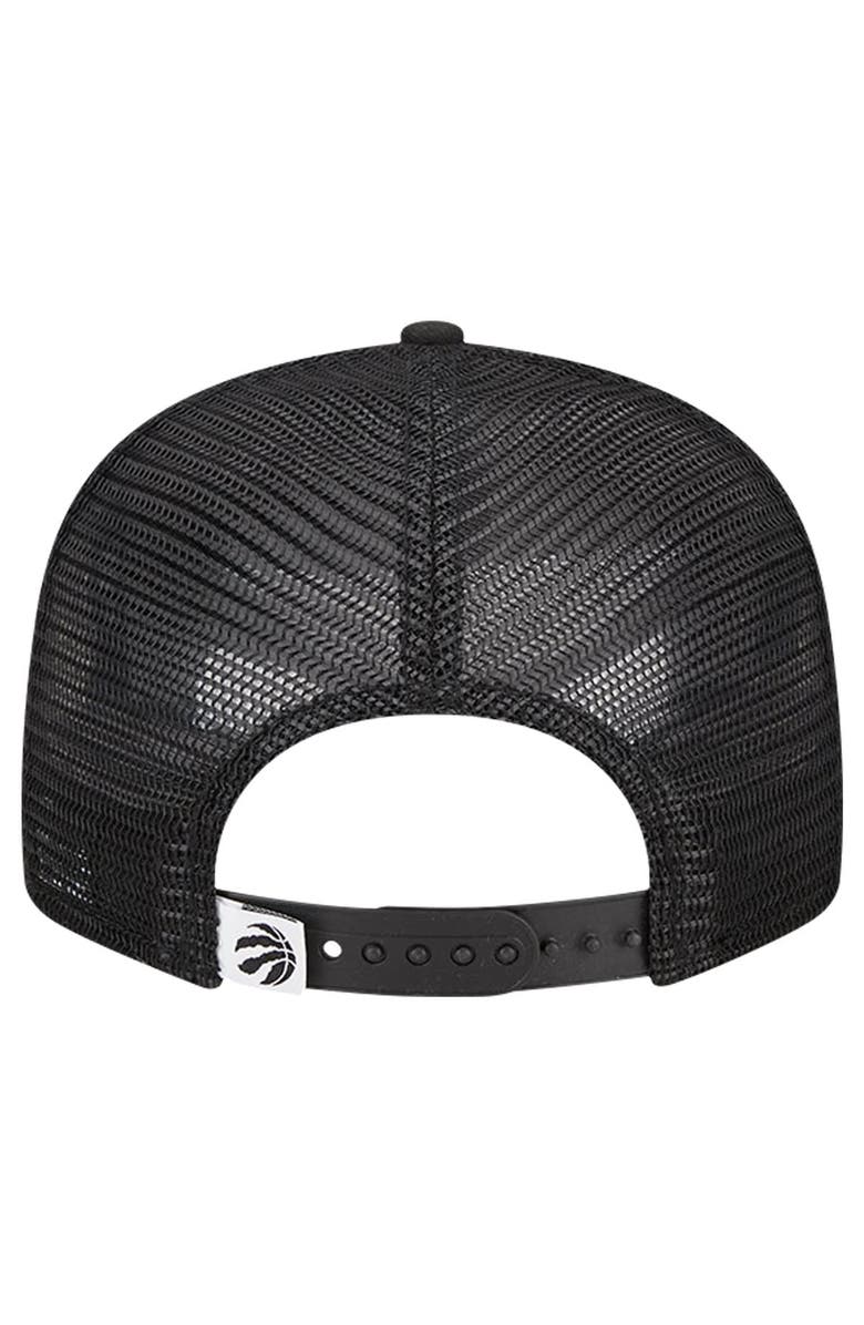 New Era Men's New Era Black Toronto Raptors Evergreen 9FIFTY Trucker Snapback Hat, Alternate, color,