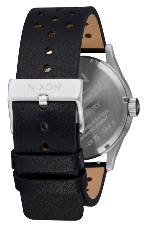 Nixon The Sentry Leather Strap Watch, 42mm In Multi