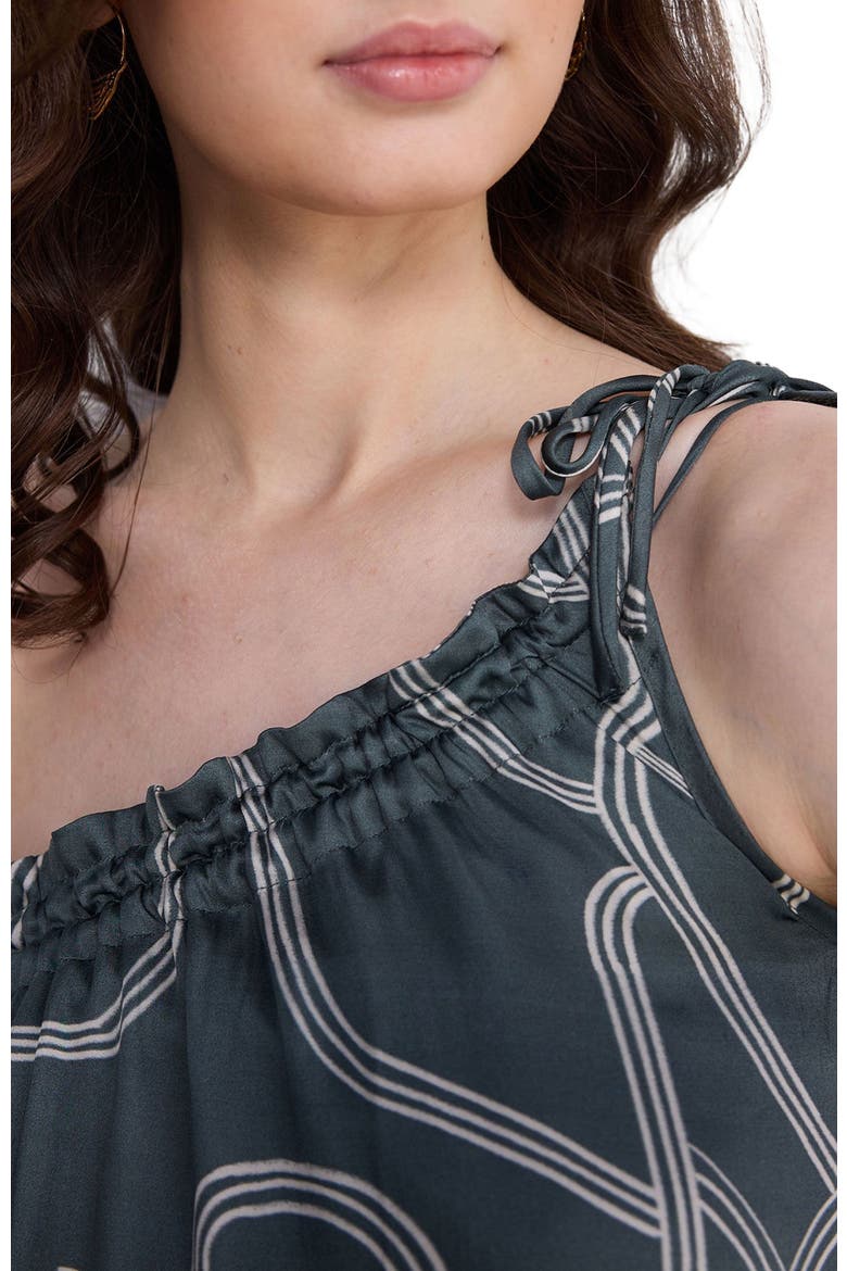 One Shoulder Midi Dress, Alternate, color, Twirls and twists