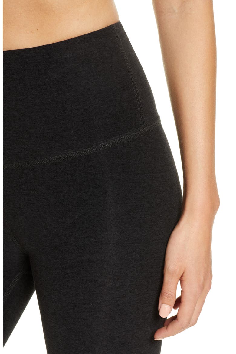 High Waist Capris, Alternate, color, DARKEST NIGHT