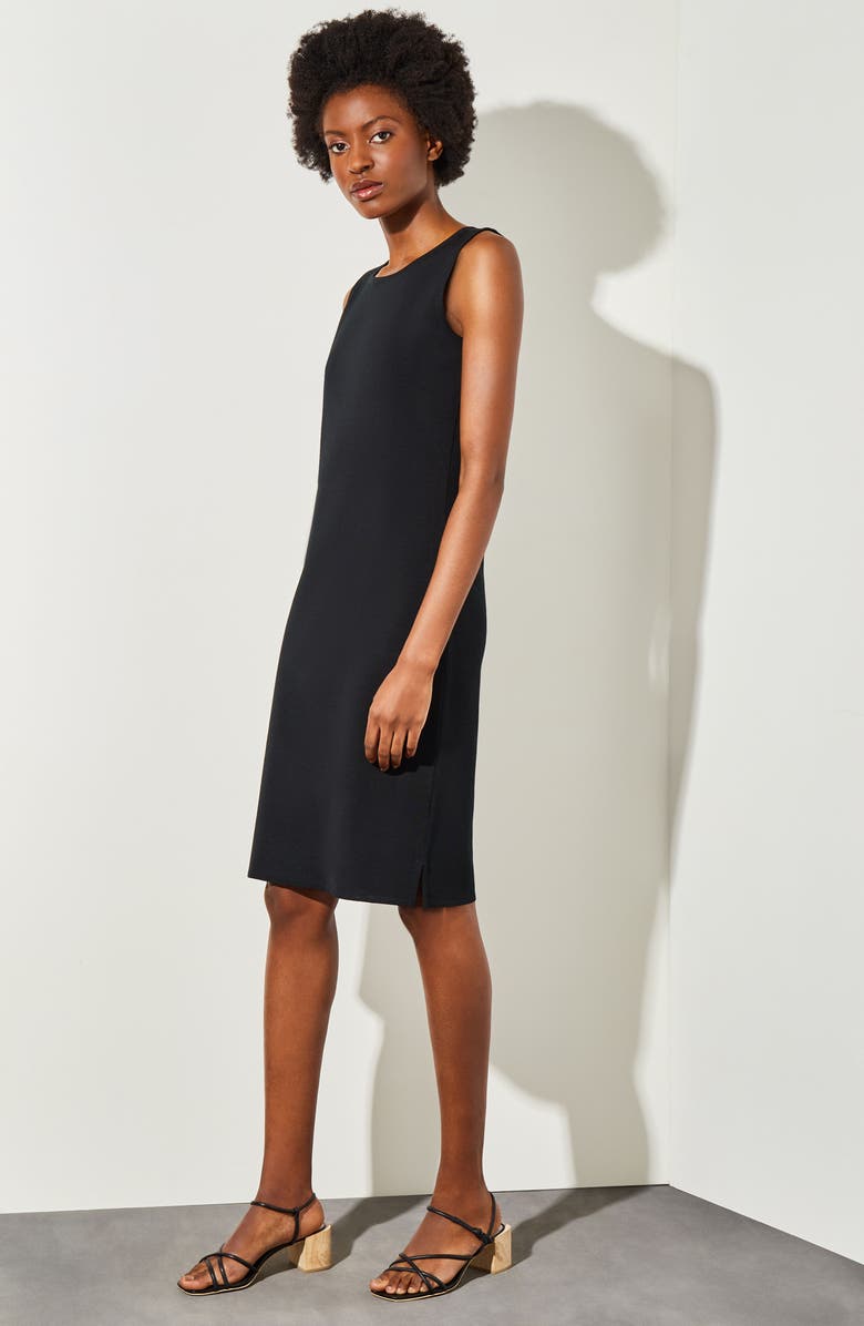 Ming Wang Sleeveless Sheath Knit Dress, Alternate, color, Black