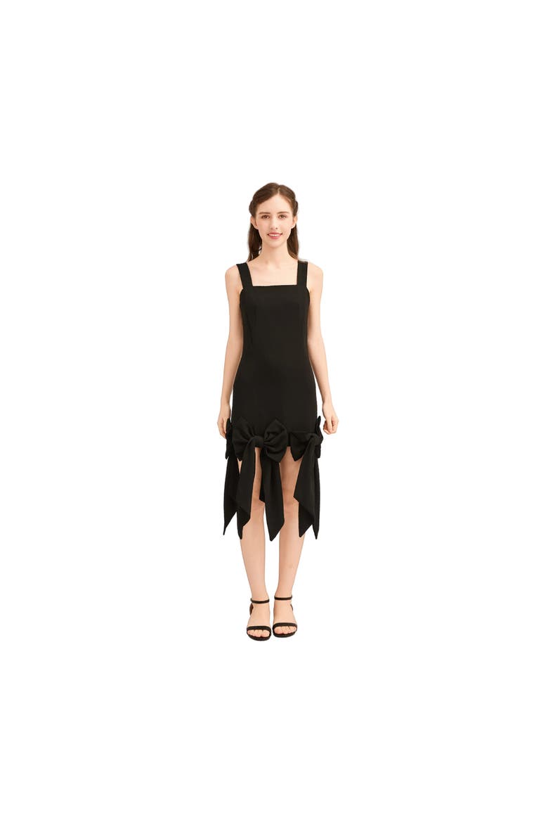 Bow-Tail Dress, Alternate, color, Black
