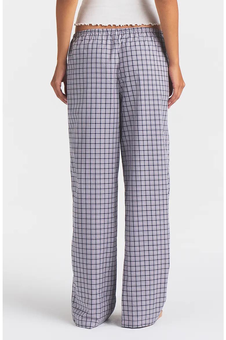 Oversize Pajama Pants, Alternate, color, IRIS MICA NAVY CHECK