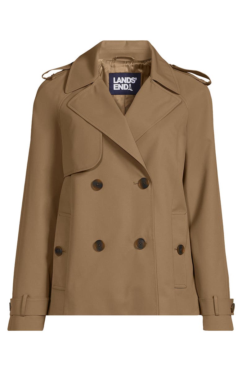 Lands' End Trench Rain Jacket, Alternate, color, Dark Jute Brown