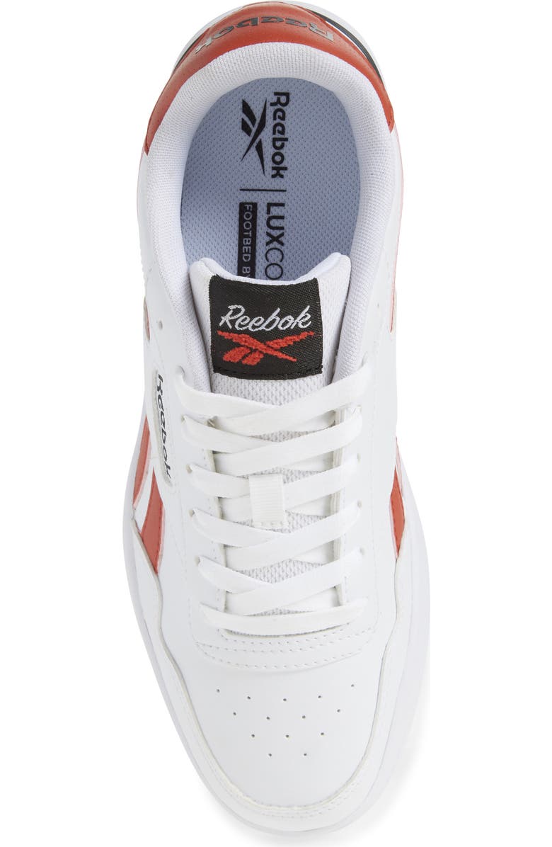 Reebok Court Advance Clip Sneaker, Alternate, color, White/ Brickred/ Black