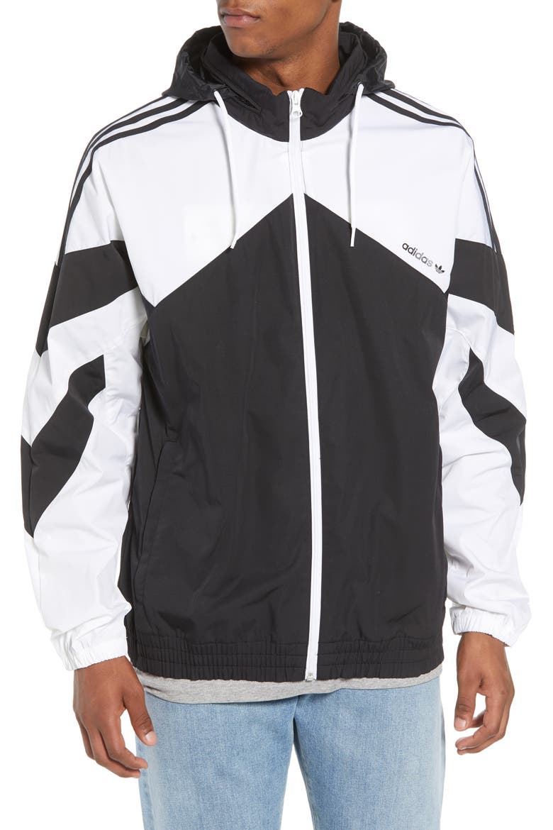 Iconics Windbreaker, Alternate, color, BLACK/ WHITE