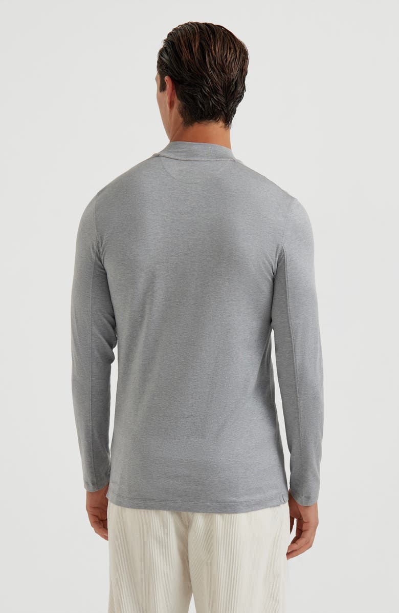 Brunello Cucinelli T-shirt with embroidery, Alternate, color, Medium Grey