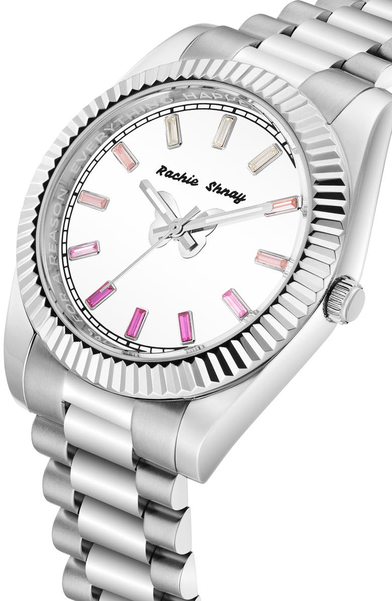 Rachie Shnay La Mariposa Bracelet Watch, 36mm, Alternate, color, Ombre Pink