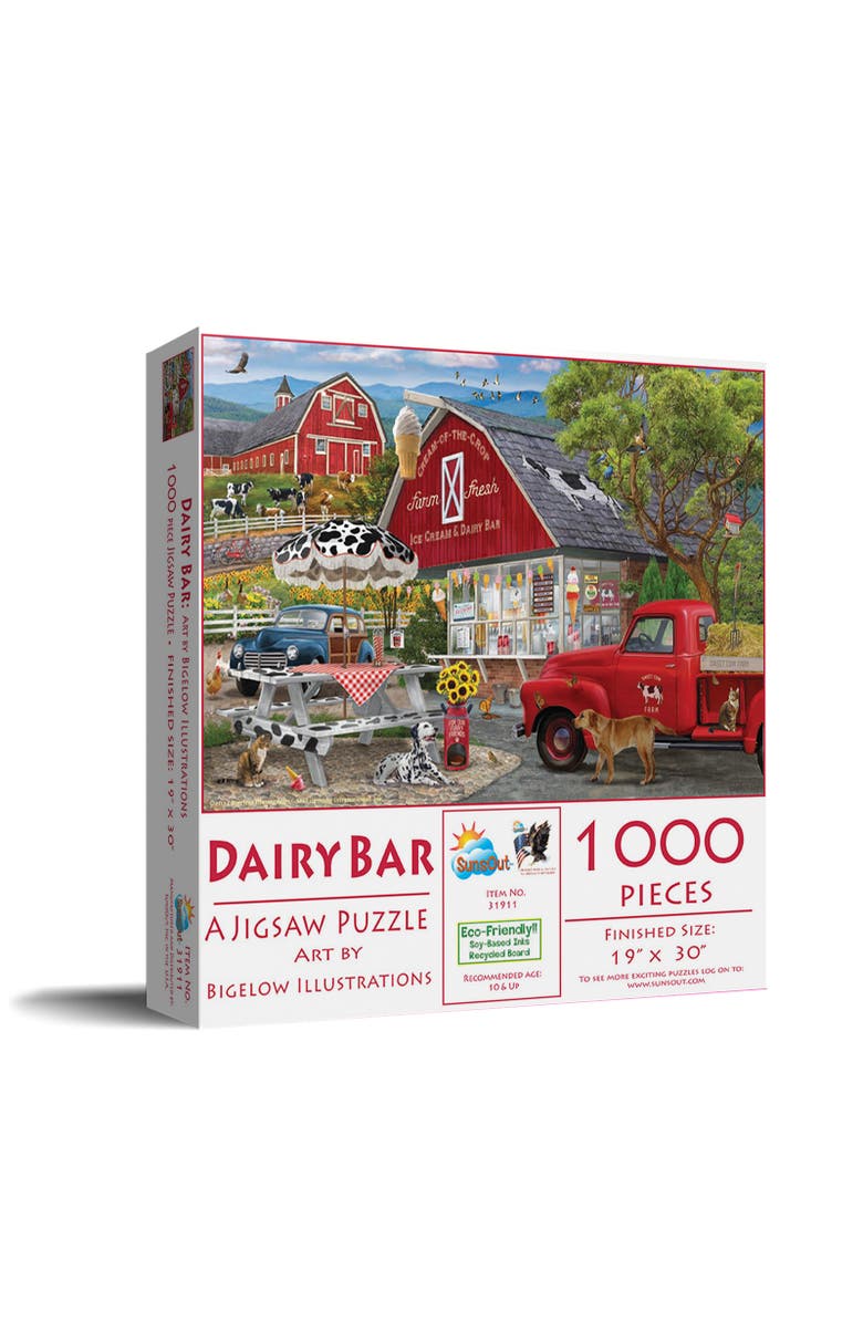 Sunsout Dairy Bar 1000 piece Jigsaw Puzzle for Adults, Main, color, Multicolor