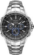 SEIKO WATCHES Coutura Radio Sync Solar World Time Chronograph Bracelet Watch, 44.5mm