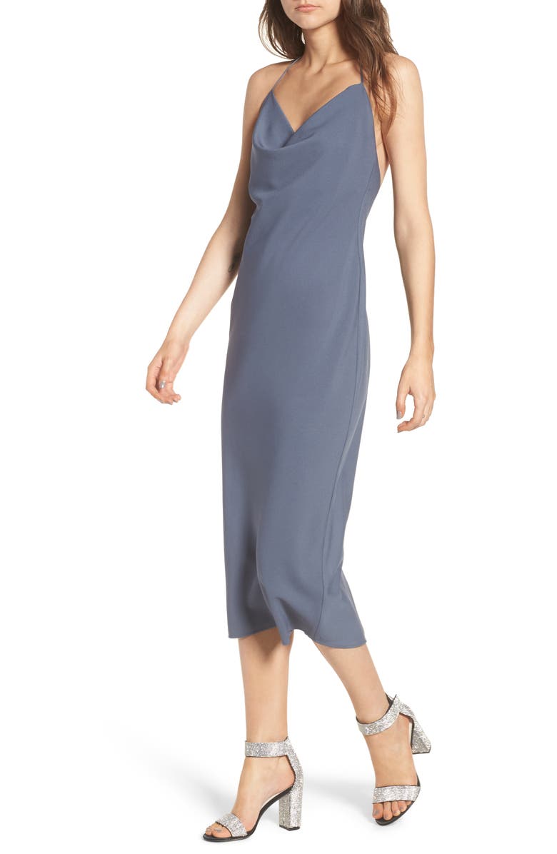 Leith Cowl Neck Midi Dress, Main, color, 