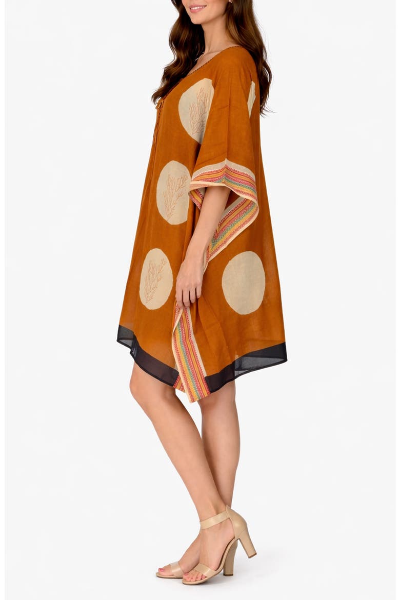 Cotton Poncho Cover-up, Alternate, color, BROWN