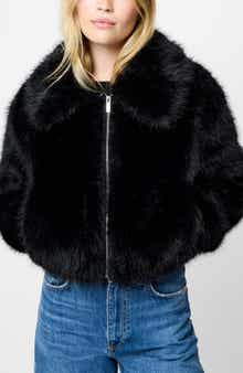 French Connection Rena Faux Fur Crop Jacket