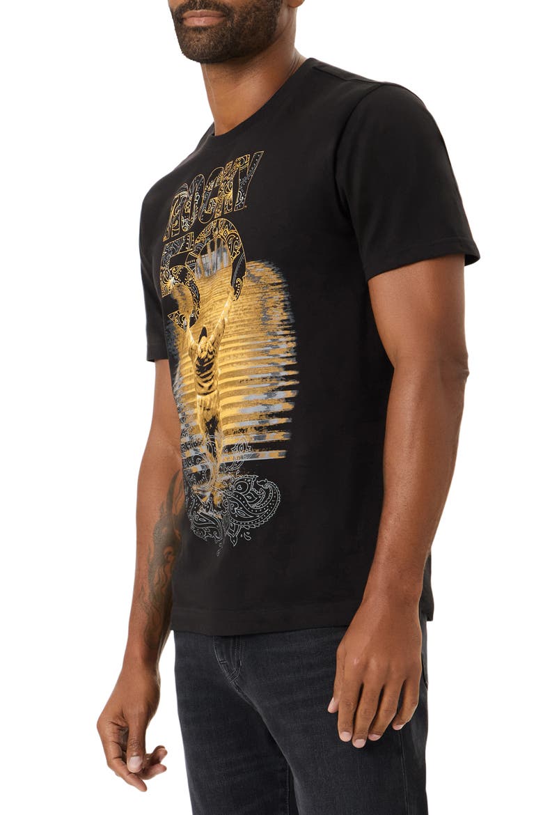 Rocky 50th Anniversary Graphic T-Shirt, Alternate, color, BLACK